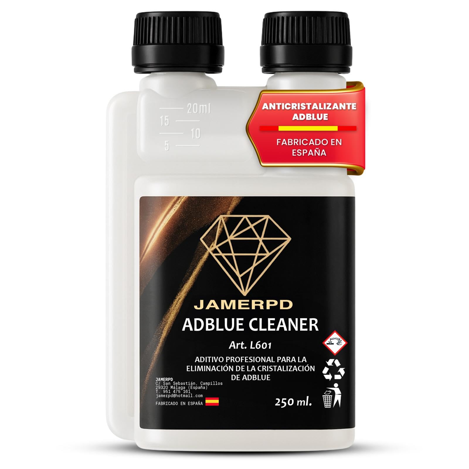 JAMERPD Aditivo Profesional Anticristalizante AdBlue con Dosificador - anticristalizante adblue Forte - adblue con anticristalizante - Anticristalizante 250 ml