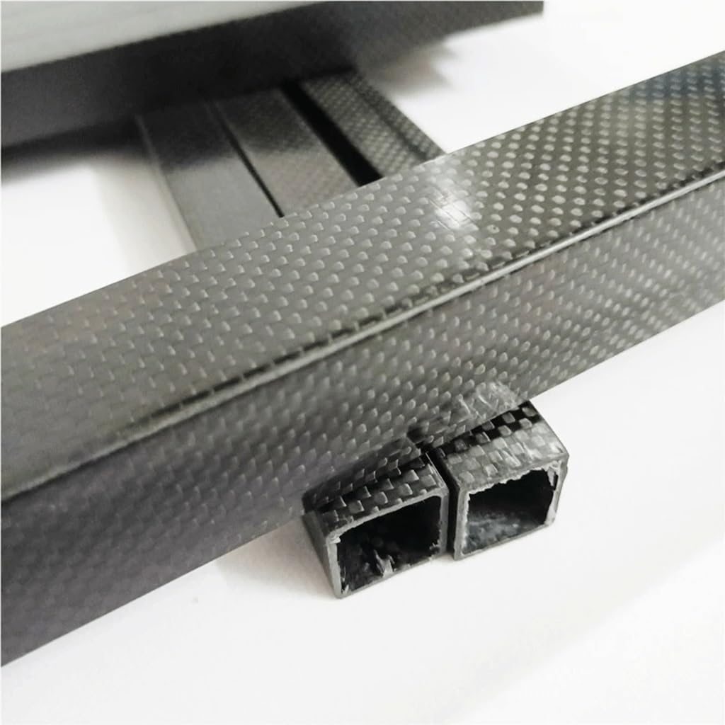 Tubo quadrato interamente in fibra di carbonio 3K for alberi di attrezzature sportive e parti meccaniche Superficie lucida(1PCx30x30x28MMx600MM)