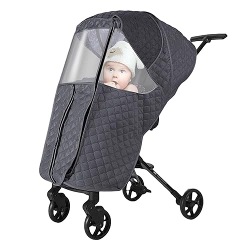 Funda de lluvia para cochecito, protector de lluvia universal para cochecito, protector impermeable de viaje para bebé con visión clara, accesorios