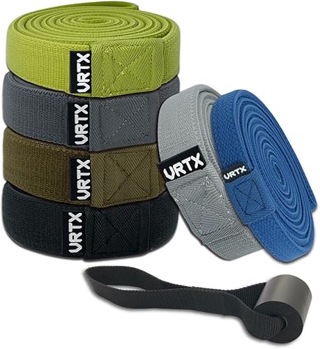 Miniatura 8 de VRTX Fabric Resistance Bands for Men & Women | Long Exercise Band for Workout, Stretch, Yoga, Full Body Training | Soft Mesh Cloth, Non-Slip, High