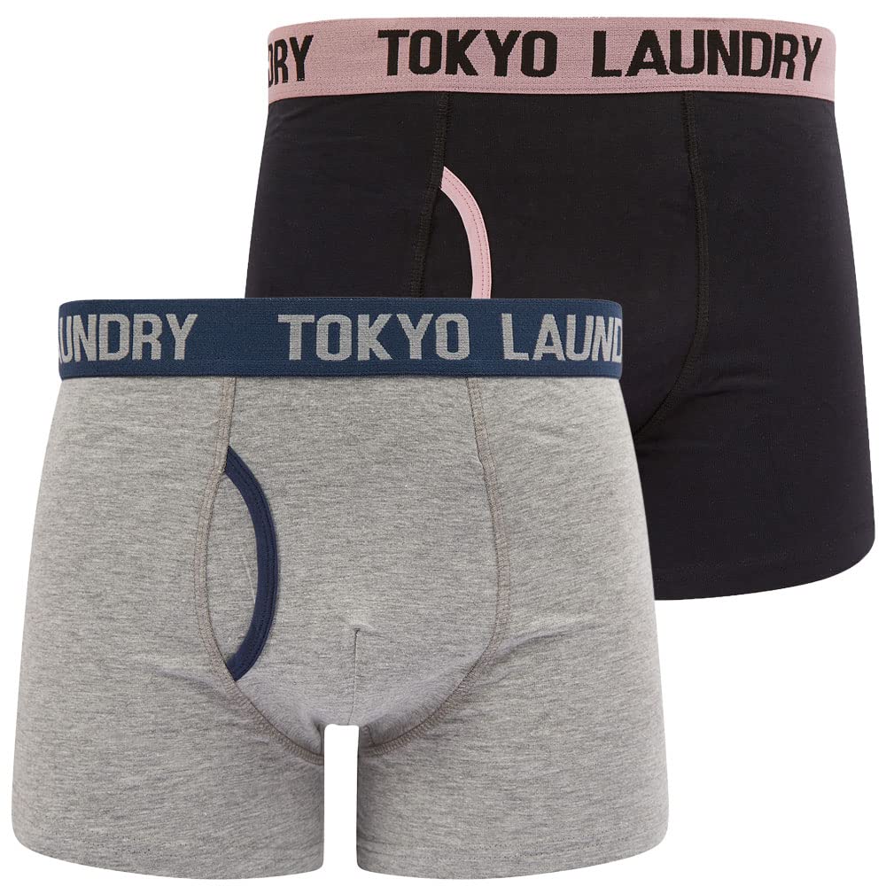Tokyo Laundry Men's 2 Pack Gift Box Stretch Cotton Boxer Shorts Set