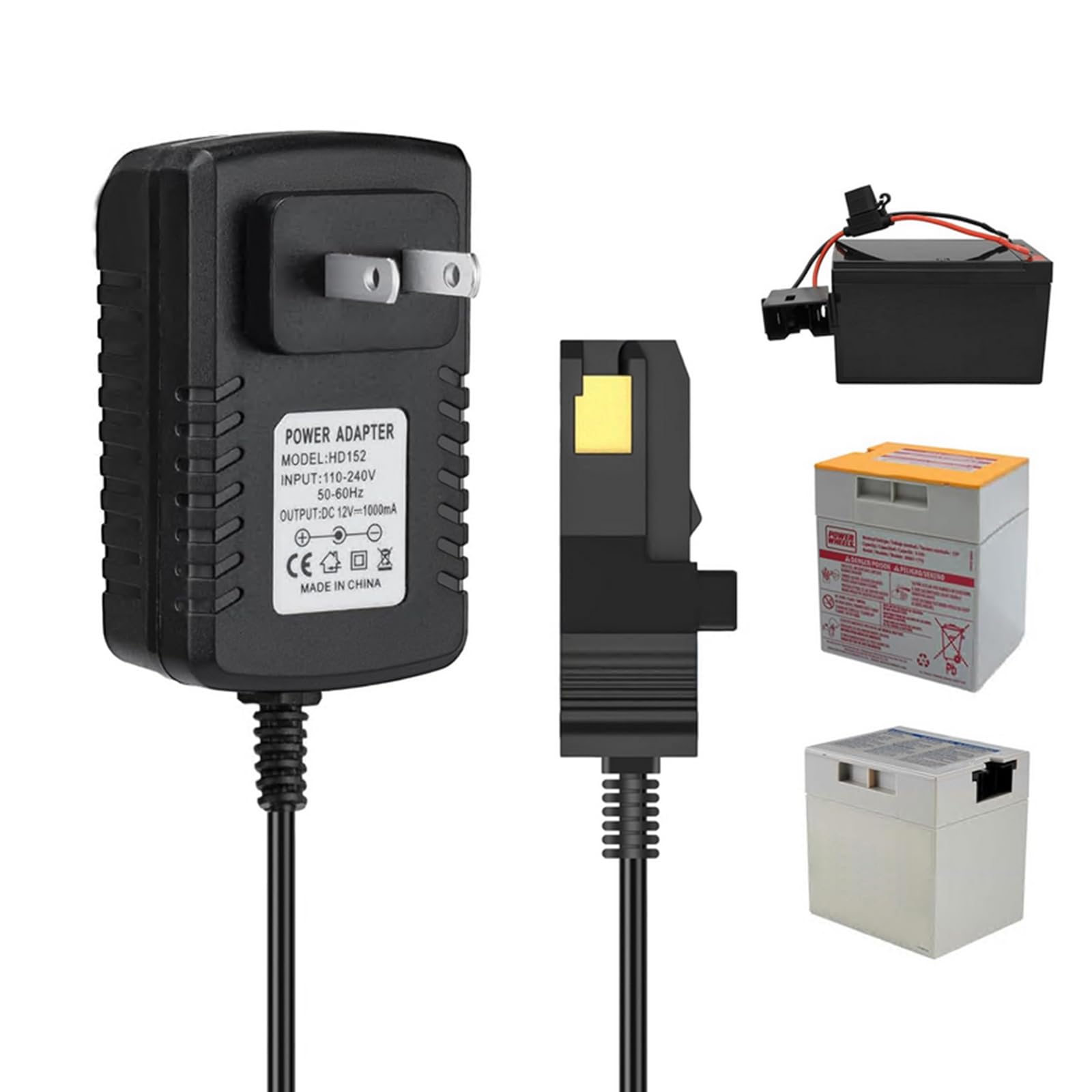 12V Charger for Fisher Price Powered Wheels Gray Battery and Orange Top Batterys 12 Volt Battery Charger for All Powered Wheels Battery Kids Ride On