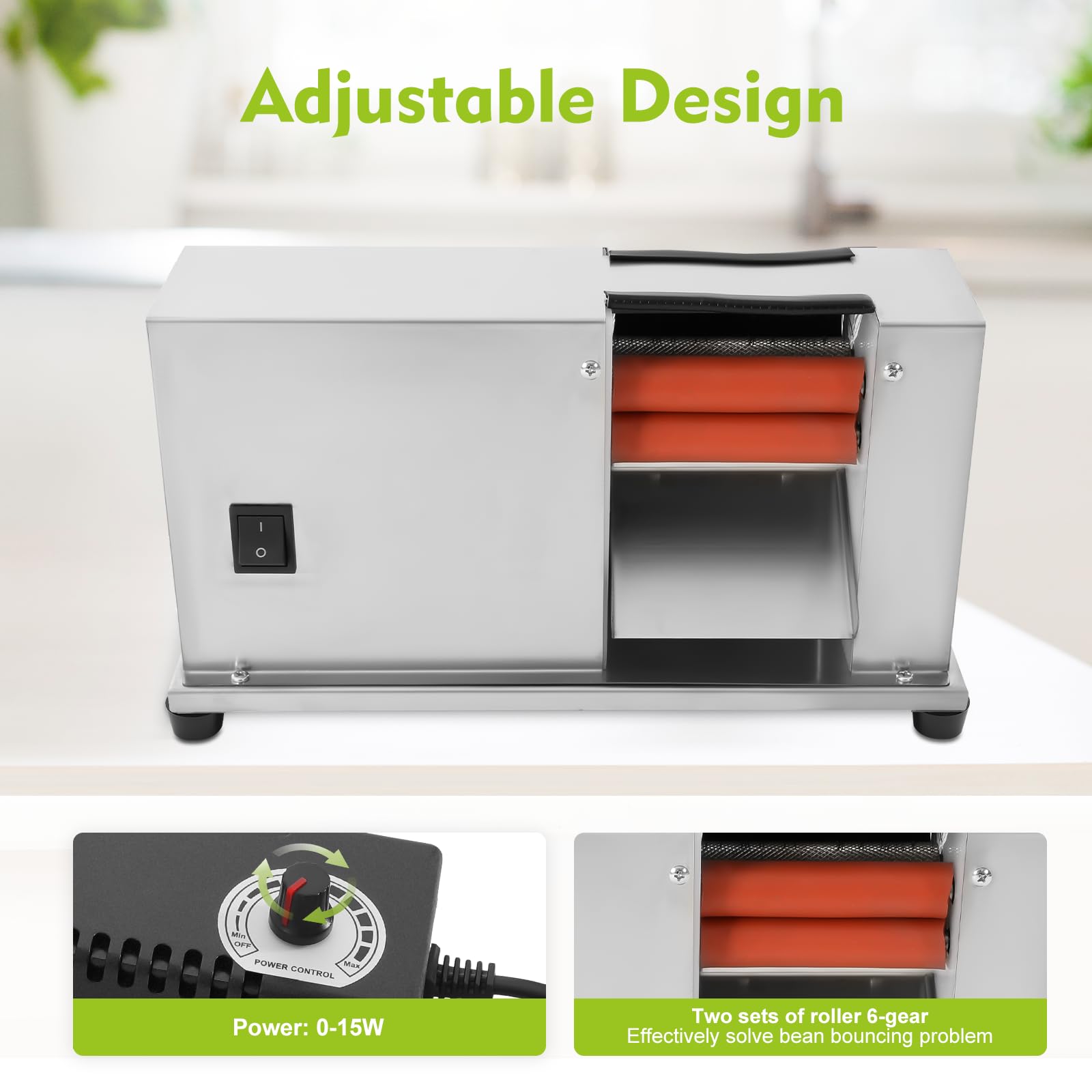 Elektryczna łupinka do fasoli, półautomatyczna obieraczka do grochu z tacą na łapy, wydajność 10 kg/h do grochu, soi, fasoli, Edamame