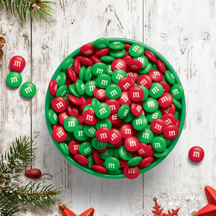 M&M'S, Christmas Milk Chocolate Candy, Holiday Sharing Bag, 345g