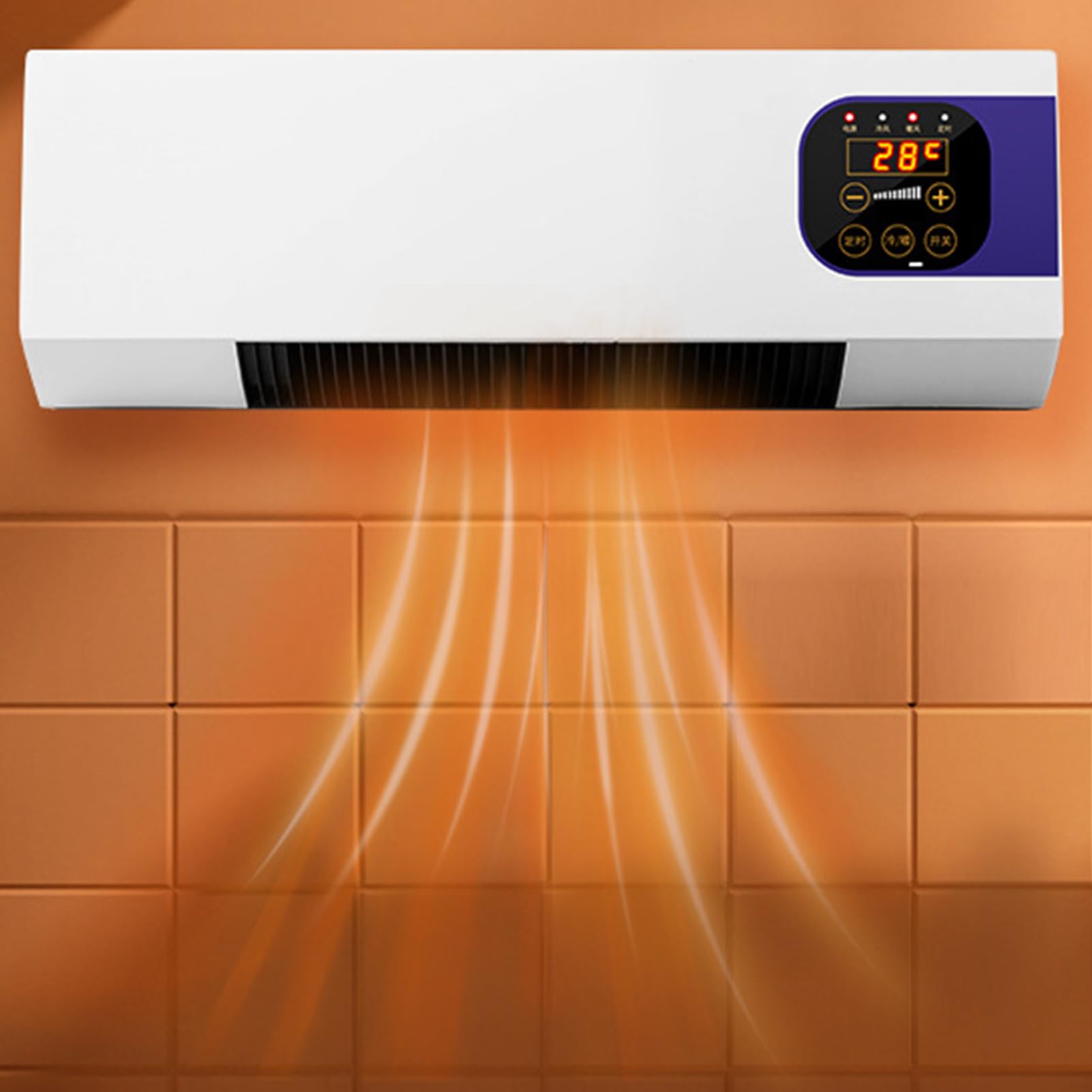 Aire Acondicionado Portátil De Pared Sin Instalación - No Necesita Taladrar, Con Carga Inalámbrica, Mando A Distancia, Ahorro Energético