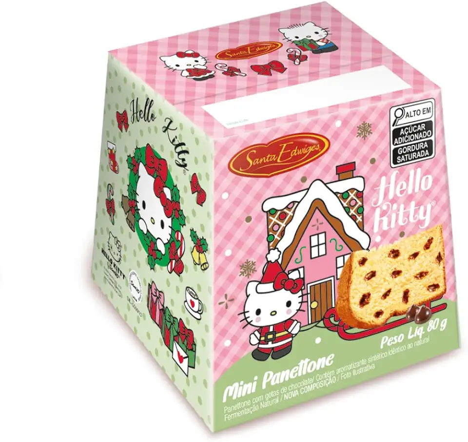 Santa Edwiges Mini Panettone Com Gotas De Chocolate Hello Kitty 80G