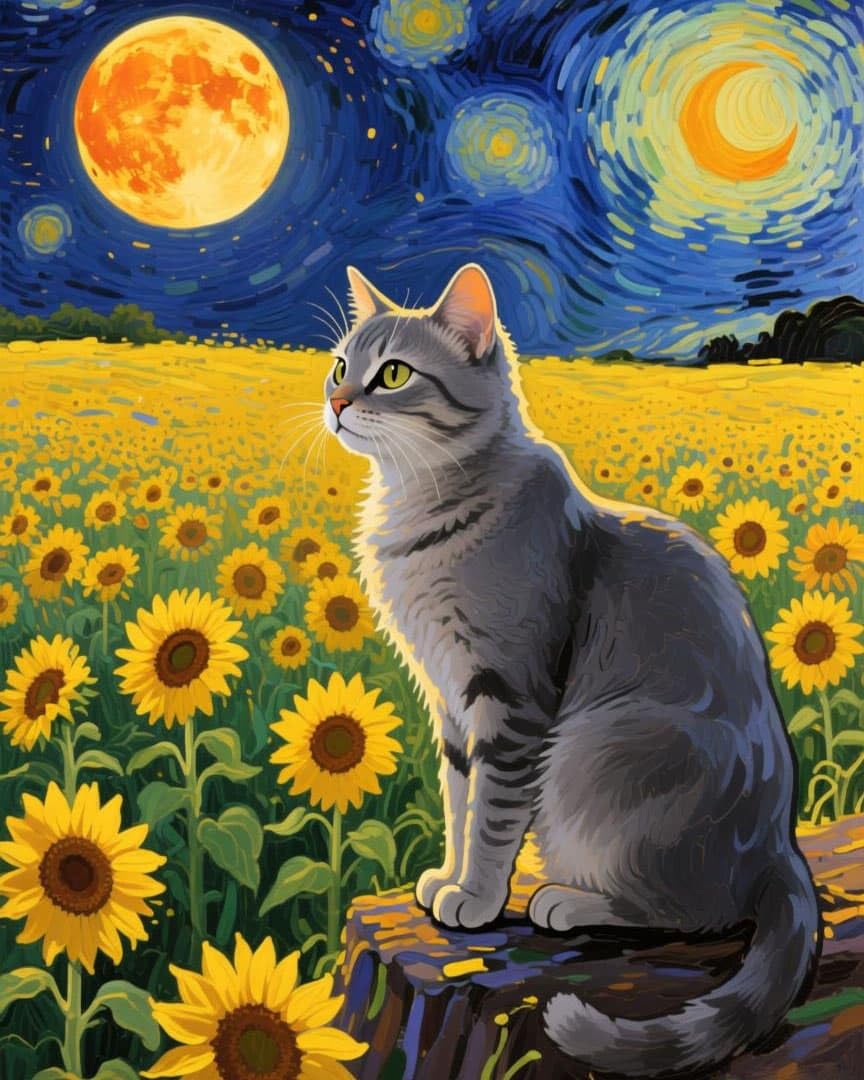 WallustrioaW Cross Stitch Embroidery Kits for Adults,Animal cat,Embroidery Starter Kits 11CT Stamped Cross Stitch DIY Crafts Gift,16x20in