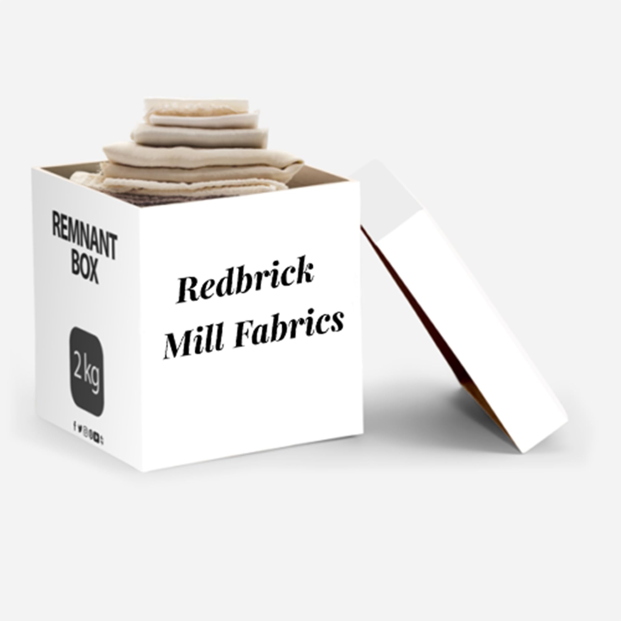 Redbrick Mill Fabrics 2KG Mixed Leather Fabric Box: Fat Quarters Bundles, Sewing Squares, Quilting Samples, Remnants, Offcuts - Collection for Creative Upholstery, Patchwork & Crafters