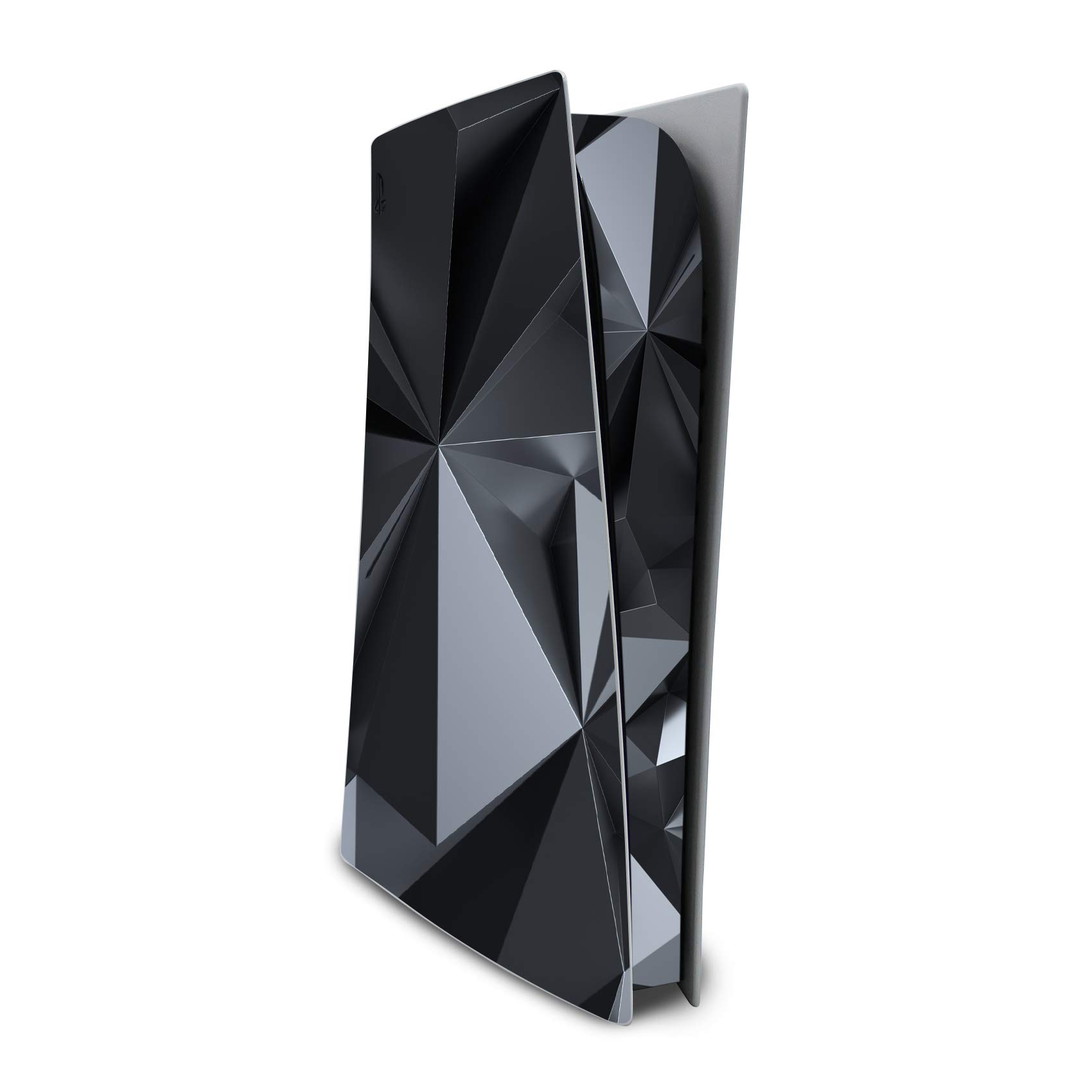 Finest Folia Pellicola protettiva compatibile con PS5 Sticker Custodia per Giochi Console Caso Adesivo Vinile Pellicola Protettiva Anti Graffio Design Cover RX040 (Disc Edition, N. 3 Poligono Nero)
