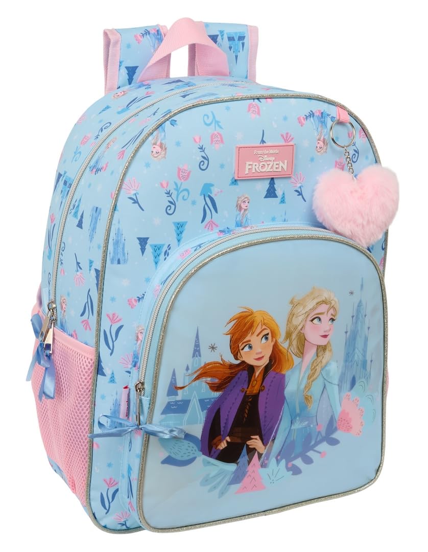 Safta FROZEN ICE MAGIC - Mochila Escolar Niño, Mochila Niño, Mochila Infantil, Adaptable a Carro, Ideal para Niños en Edad Escolar, Cómoda y Versátil, Calidad y Resistencia, 33x14x42 cm