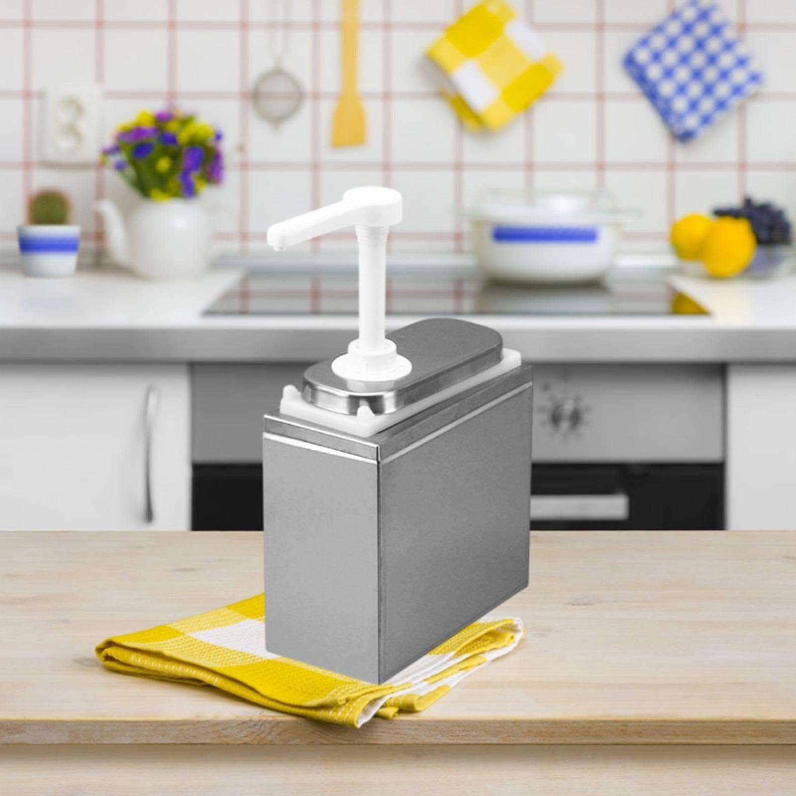 Versatile erogatore di costruito per durare Olio d'oliva, ketchup, senape e condimento per insalata, sia che tu stia ospitando una stazione di, 1.4L con scatola esterna, 19x19.5 cm