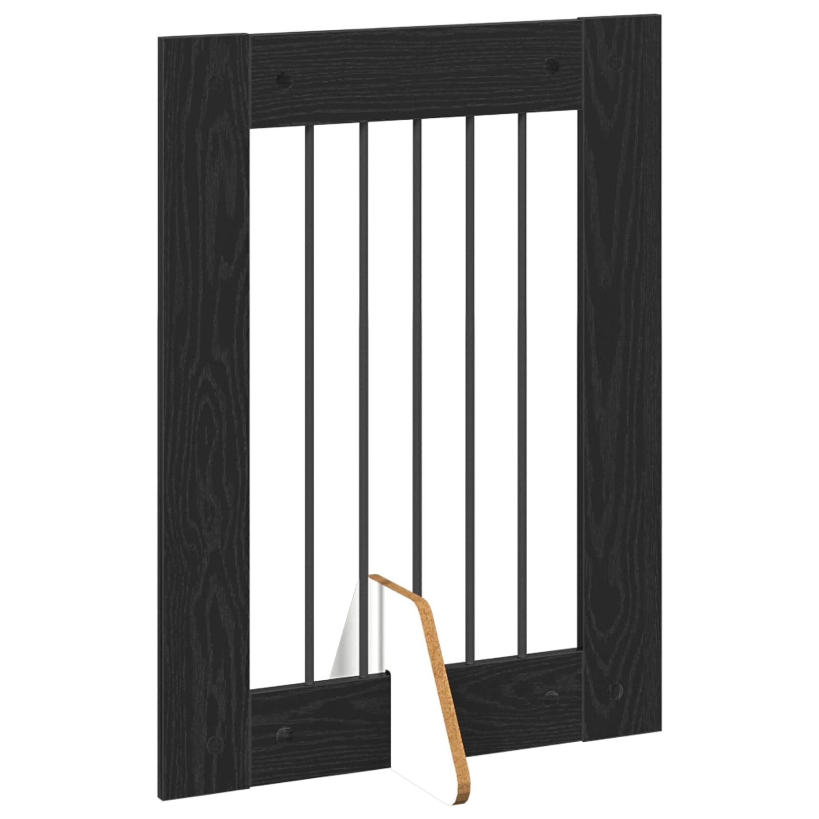 Puerta para perros con soporte de metal y madera, 4 piezas, 60 x 80 cm, plegable, portátil, para interior, salón y terraza, cierre seguro para perros y cachorros