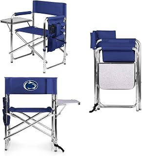 PICNIC TIME NCAA Penn State Nittany Lions Sports Chair with Side Table - Beach Chair - Camp Chair for Adults