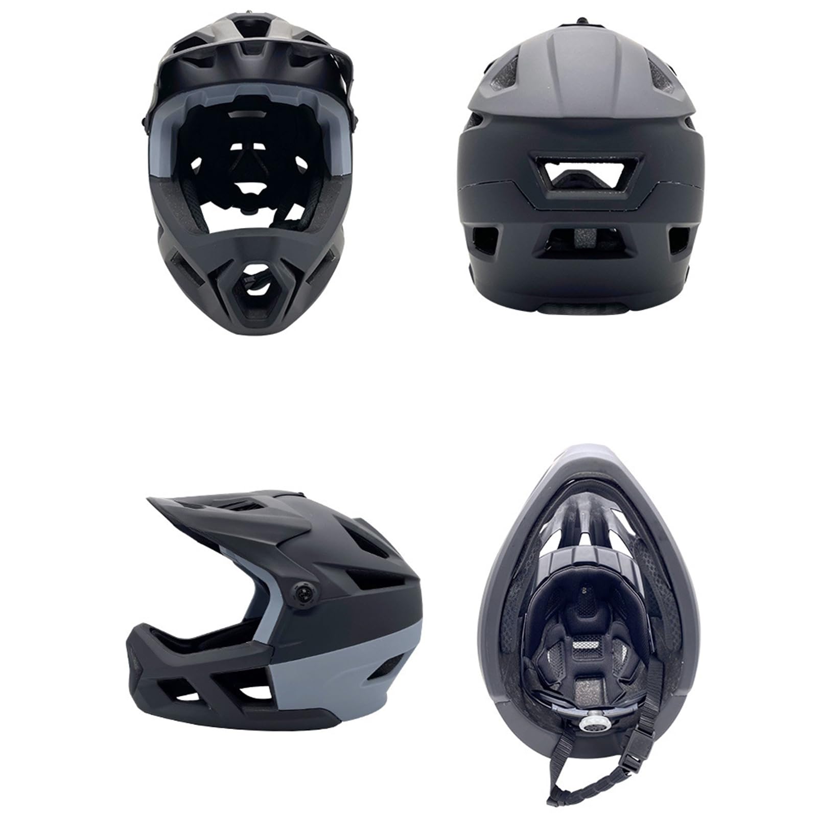 Kavolet Casque de vélo intégral pour femmes et hommes, pour vélo de montagne, de route, léger, visière réglable et port pour lunettes, 55-59 cm, résistant aux chocs, pour adultes unisexes, 625 g