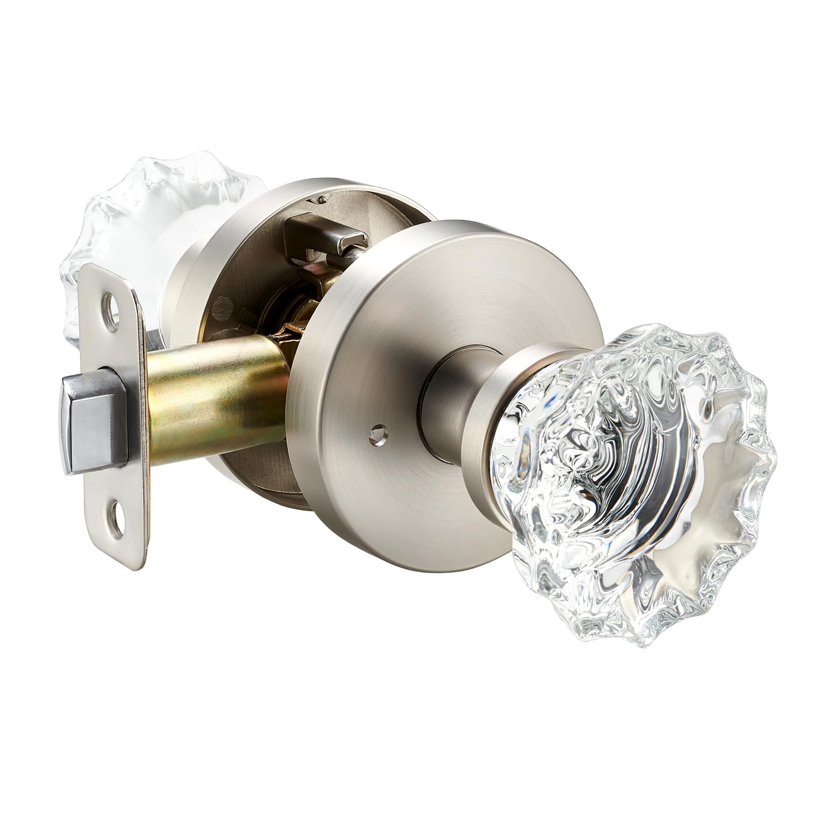 Black Crystal Door Knobs - 2 Pack Dummy Knobs -9