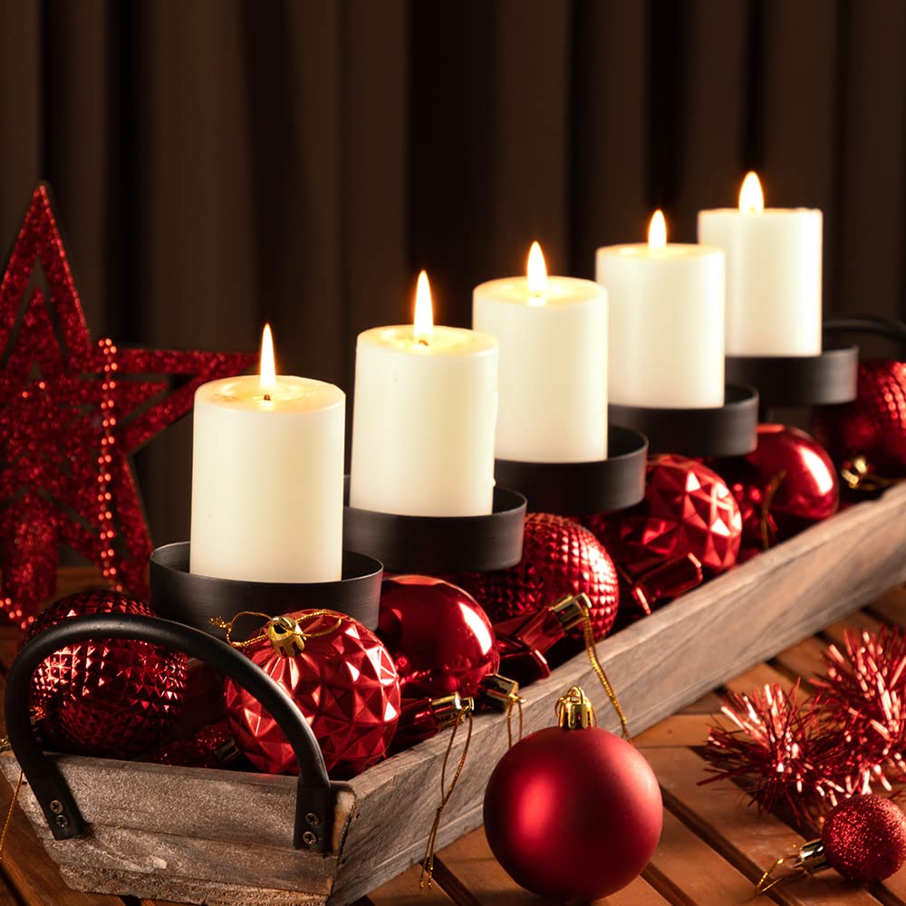 DEUBA® Bolas Árbol de Navidad Set Completo 66 Pzs. Adornos Decoración Brillante Mate Colgante Rojo