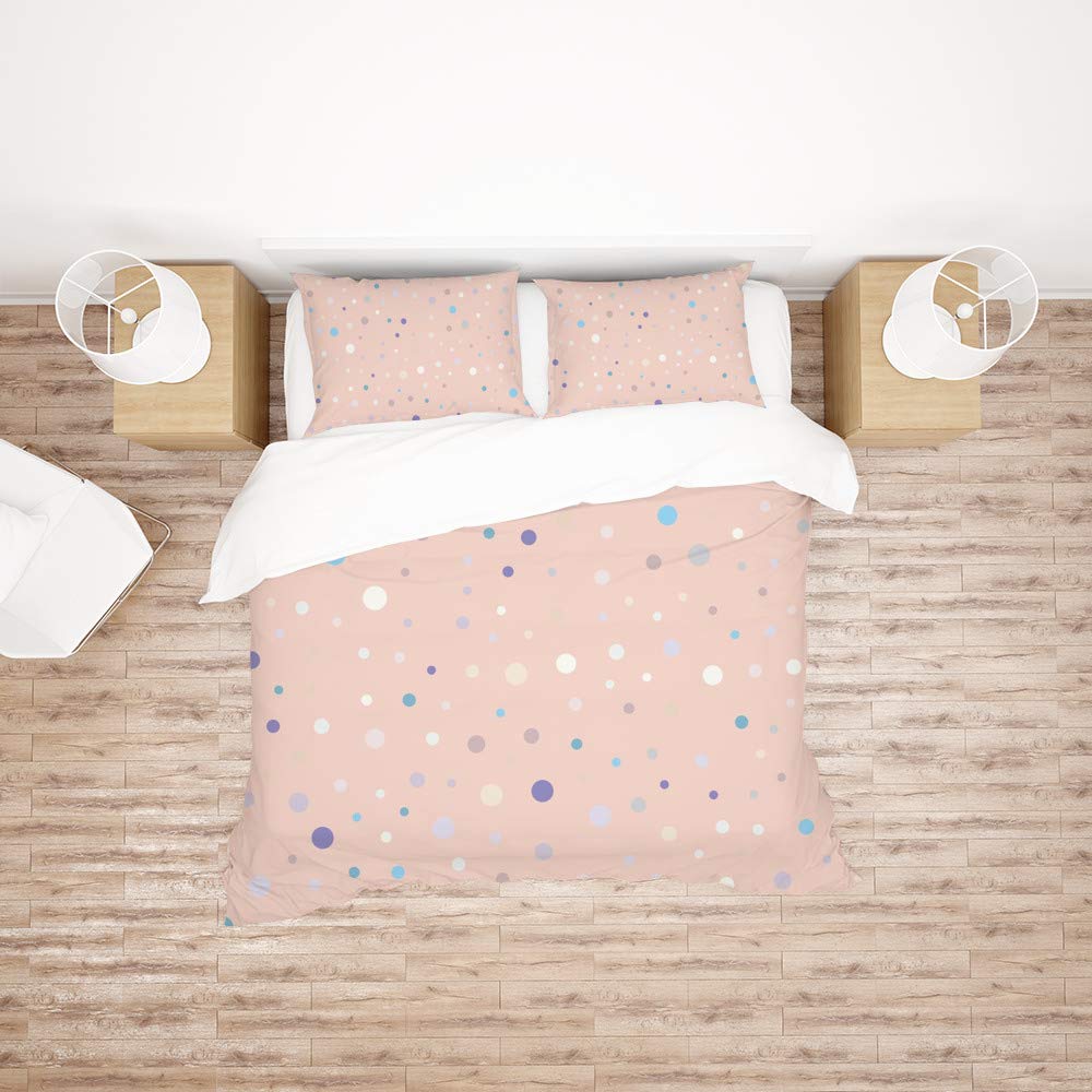 Parure de lit rose à pois King pour transformer votre chambre en nid douillet