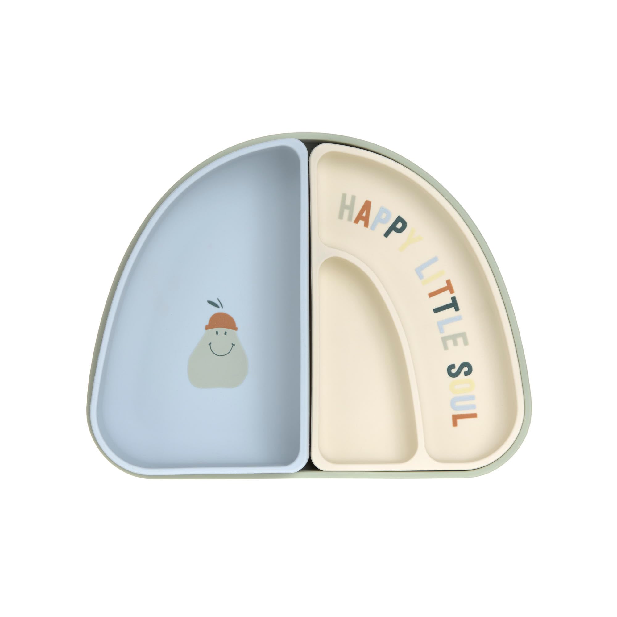 Lässig Happy Rascals Smile Sky Blue Siliconen Kom - Vrolijk & Veilig