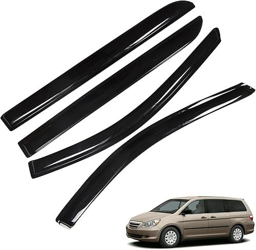 Deflectores de protección contra la lluvia – Paquete de 4 deflectores de ventana lateral para ventanas de coche, cinta adhesiva para montaje