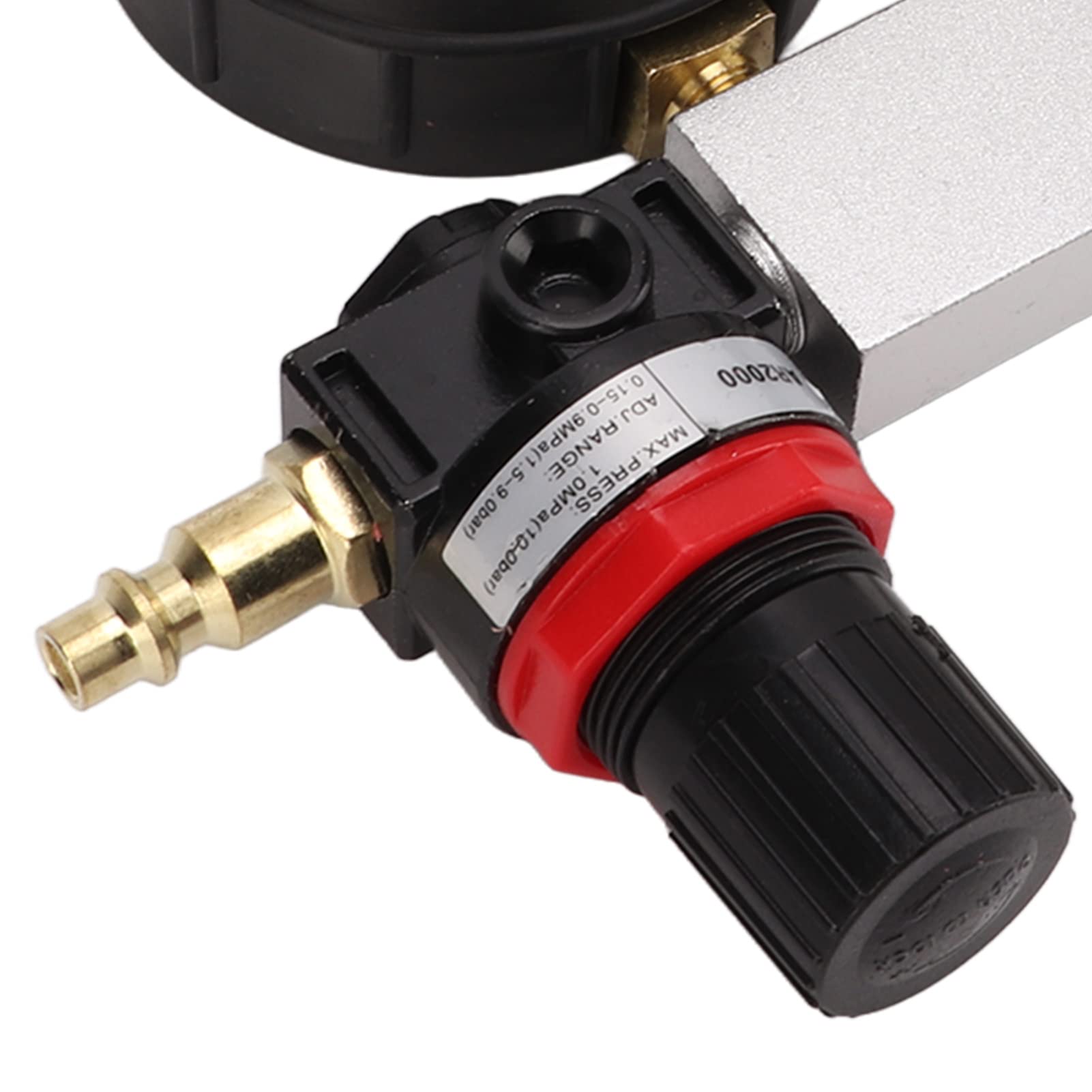 Tbest Tester per Perdite di Cilindri Tester di Compressione per Cilindri di Perdite per Motori Doppio Manometro 0-100 PSI 0-7 Bar Regolatore AR2000 con Tubo da 18 Pollici per