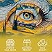 Impossible Puzzles for Adults 1000 Pieces, Eye Starry Night Jigsaw Puzzle Mountain Scenery, Abstract Art Landscape Scenic Challenge Puzzle