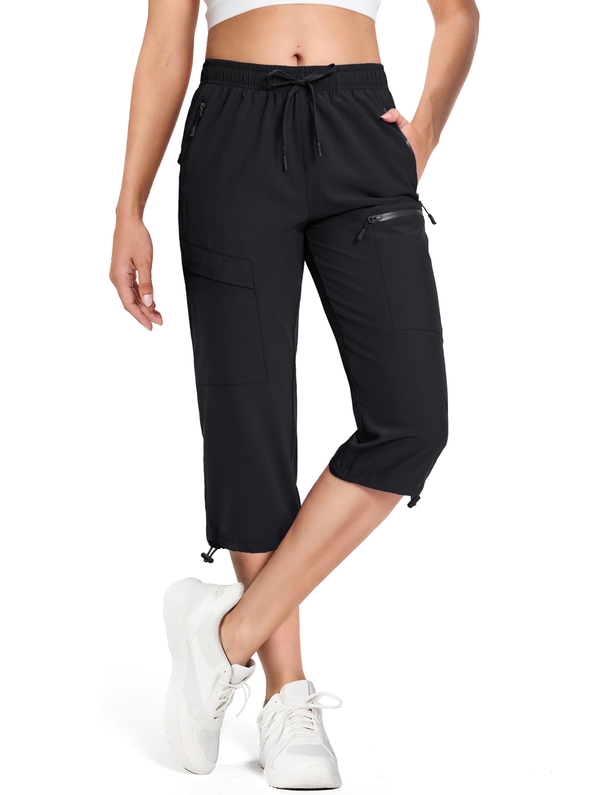 MAGCOMSEN Women's Capri Pants with 5 Pockets