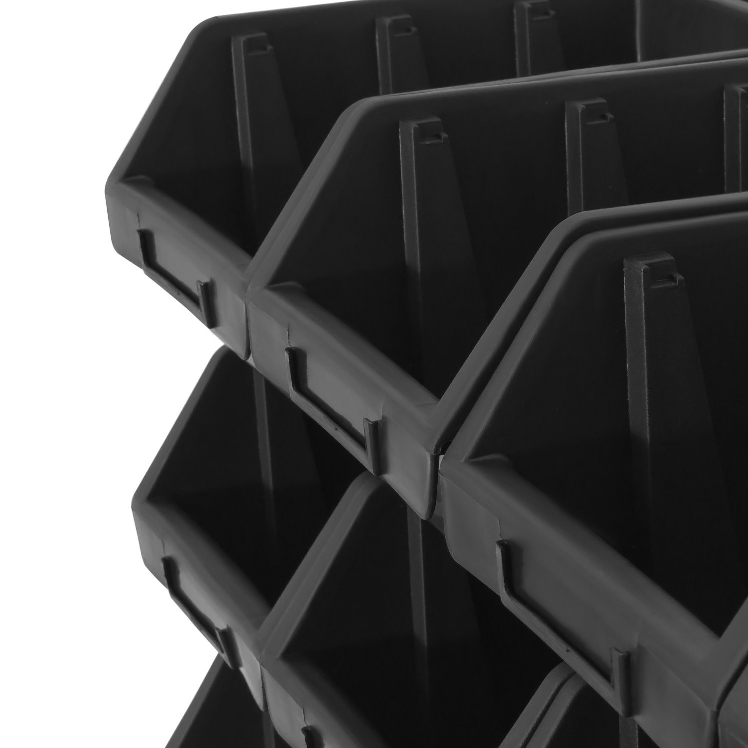 Prosperplast 14 teiliges Wandregal Lagerregal Regale inkl. Stapelboxen Gr. 3 schwarz Werkstatt