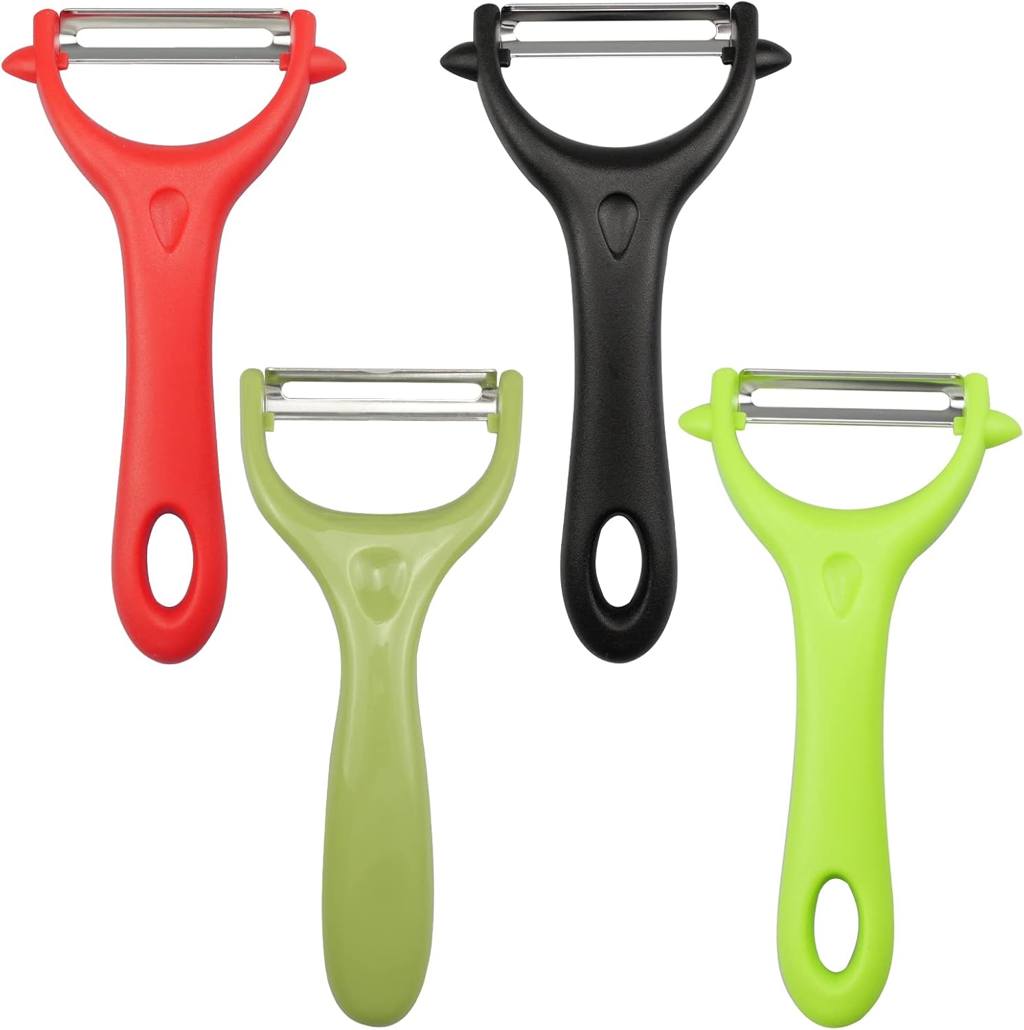 Milaosk 4 Pieces Vegetable Peeler, Cucumber Peeler, Potato Peeler, Melon Peeler, Rustproof
