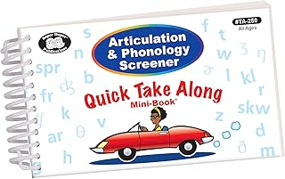 Super Duper Publications | Articulation and Phonology Screener Quick Take AlongÂ® Mini-Book | Speech Therapy | Educational Learning Resource for Children