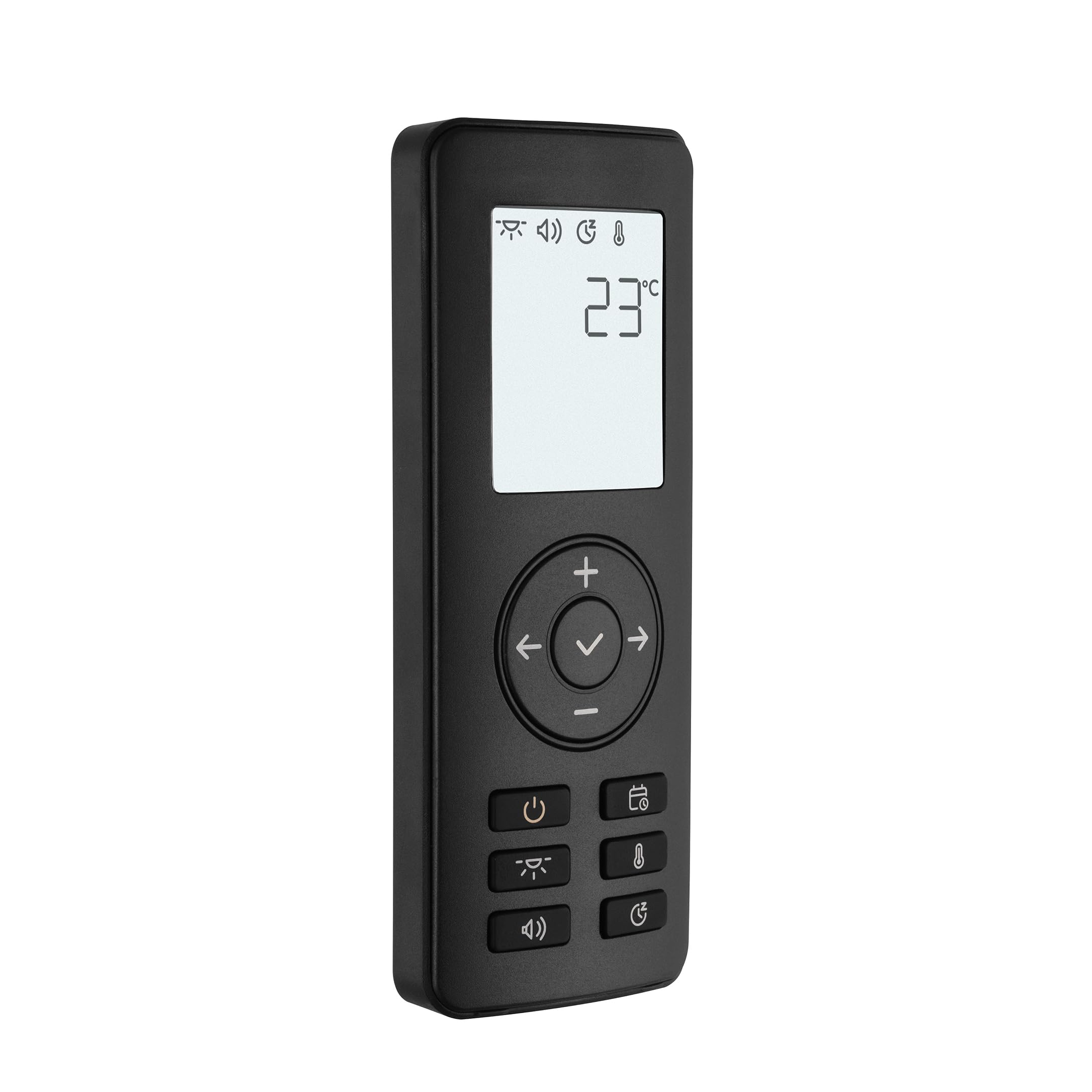 TAGU Larsen Camino Elettrico con PowerFlame 2, Riscaldatore e Termostato, Suono Crepitante, Wi-Fi e Luce Ambientale (Bianco Puro)