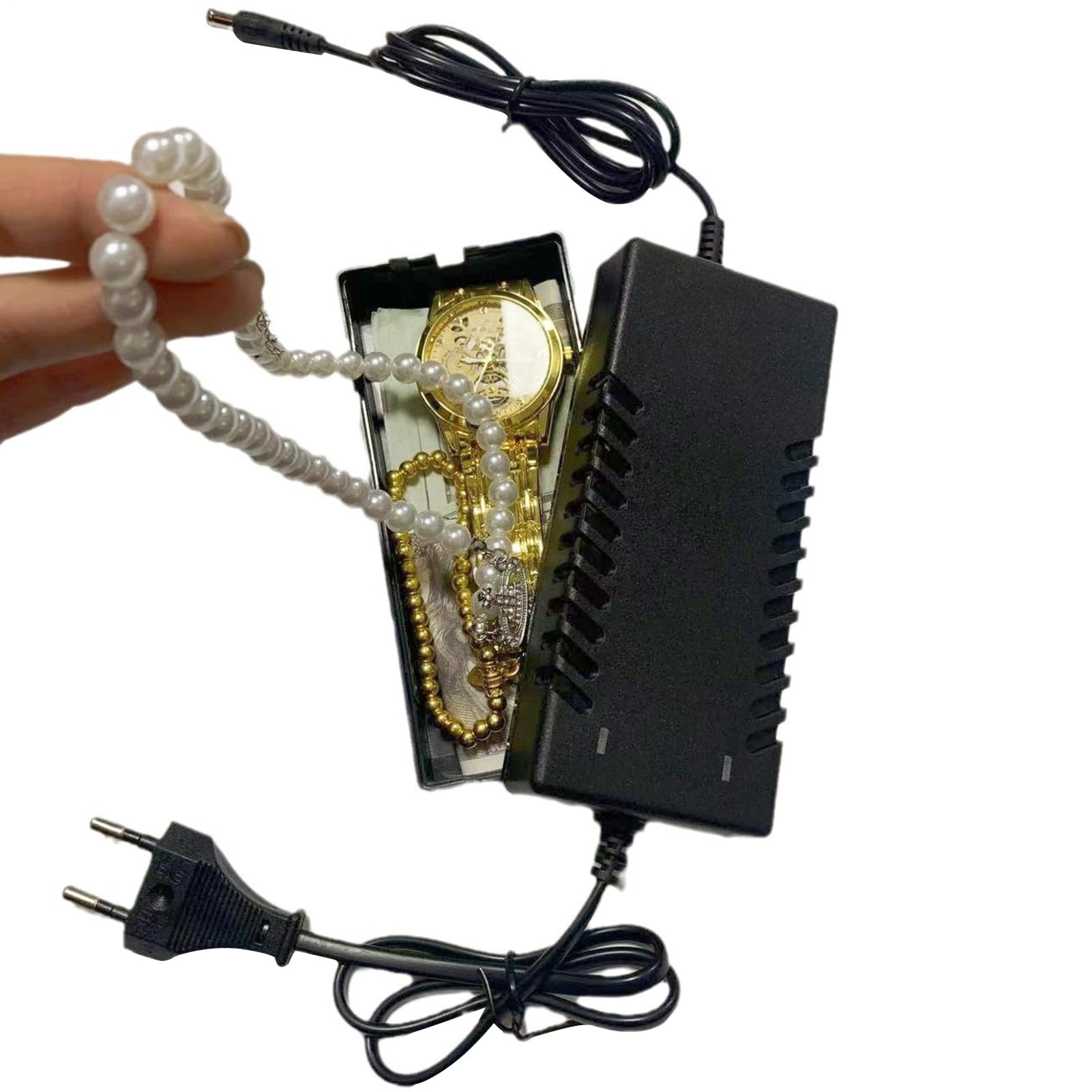 Cassaforte Invisibile a Forma di Caricabatterie, Scatola Portaoggetti Discreta per Nascondere Valori, Porta Banconote Multiuso, Cassaforte Mimetizzata per Contanti e Oggetti Preziosi