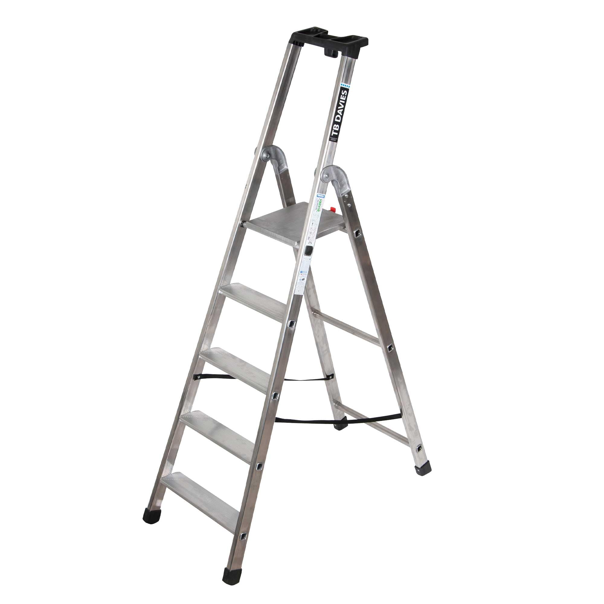 Tb Davies Hduty-P Professional Platform Step Ladder 5 Tread Aluminium