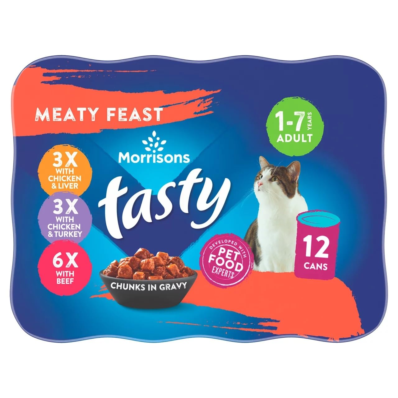 Morrisons Cat Food Meat Chunks in Gravy