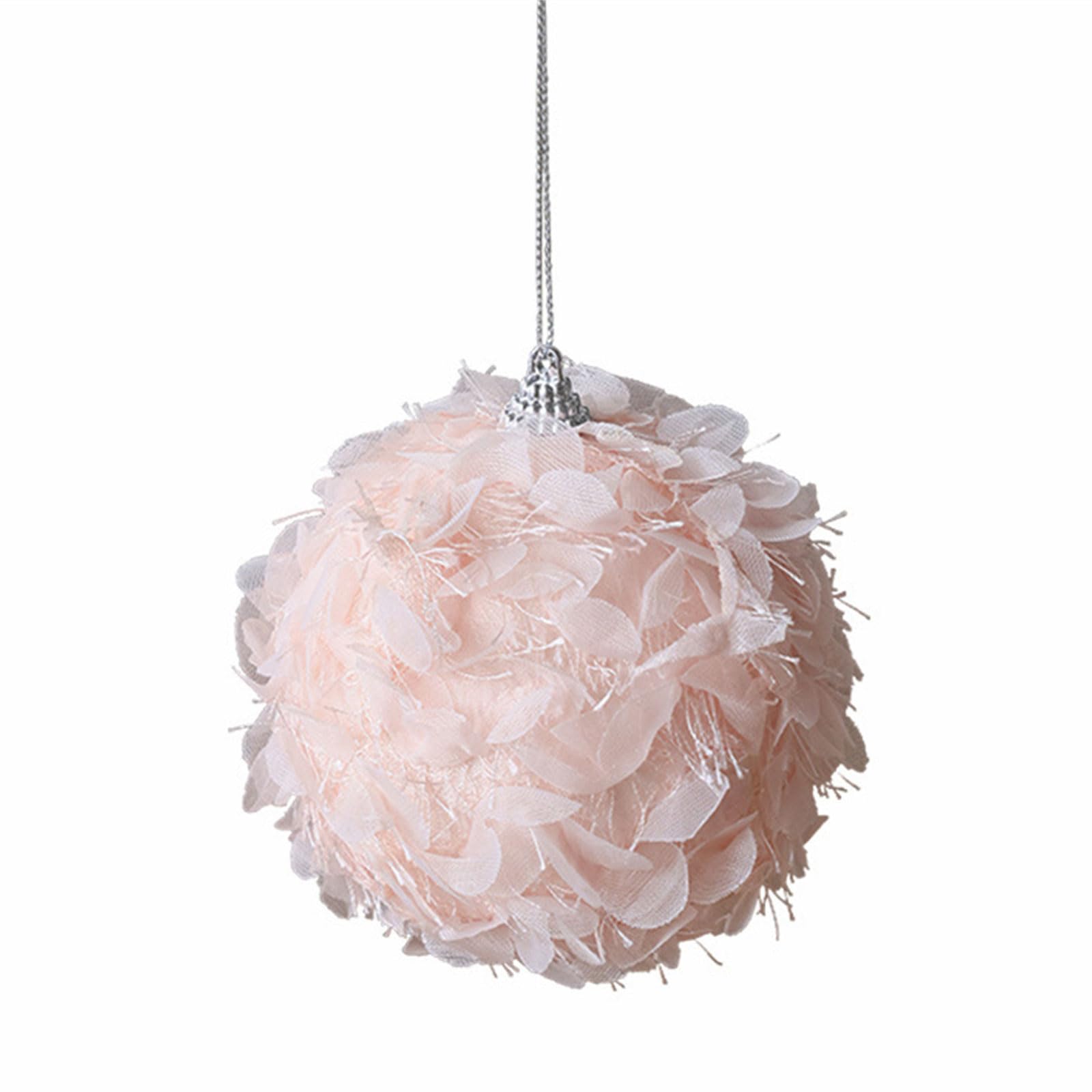 HZBB Foam Ball Christmas Tree Decoration Plush Hanging Ornament for Trees Mantels Wreath Holiday Party Decorations Fuzzy Christmas Ornament