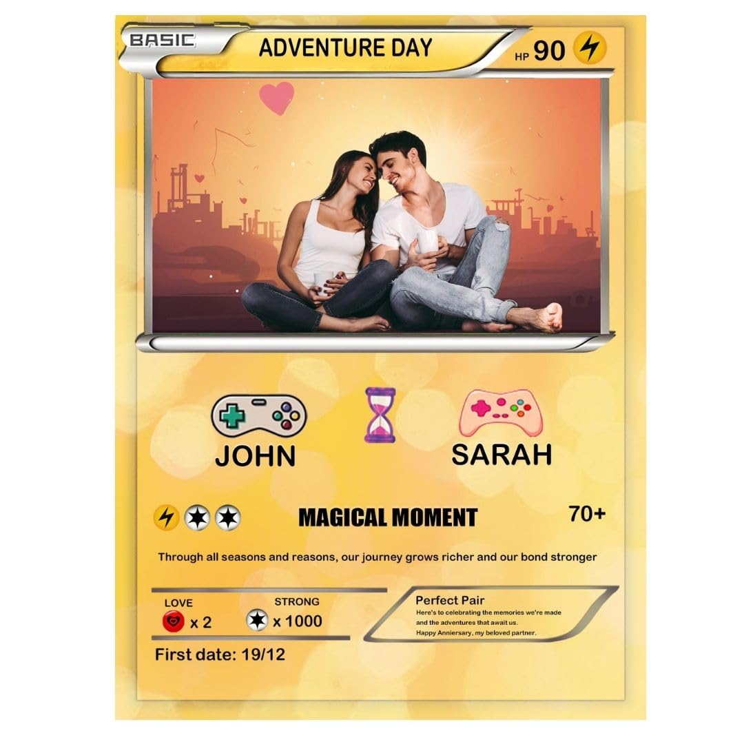 pokemon engagement card Customized | Robot Game Pokemon Custom Cards | Pokemon Card Custom for Couples | Couples Pokemon Custom Card Secret Wonders and keychains can be Dark Tyranitar 20/109 Pokémon Size:XS