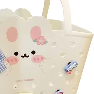 SNAPPSY Beach Bag Washable Summer Lightweight Portable Waterproof Fashion Top Handle White Price In India