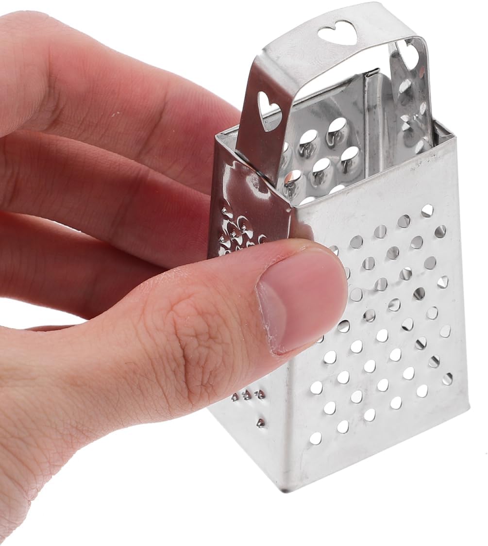 ULTECHNOVO Mini Cheese Grater 6pcs, Stainless Steel 4 Sided Box Graters