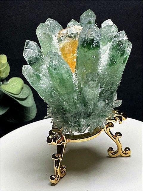 绮麗天然水晶 超綺麗ガーデンクォーツ入り水晶クラスターB87P6 73P04C