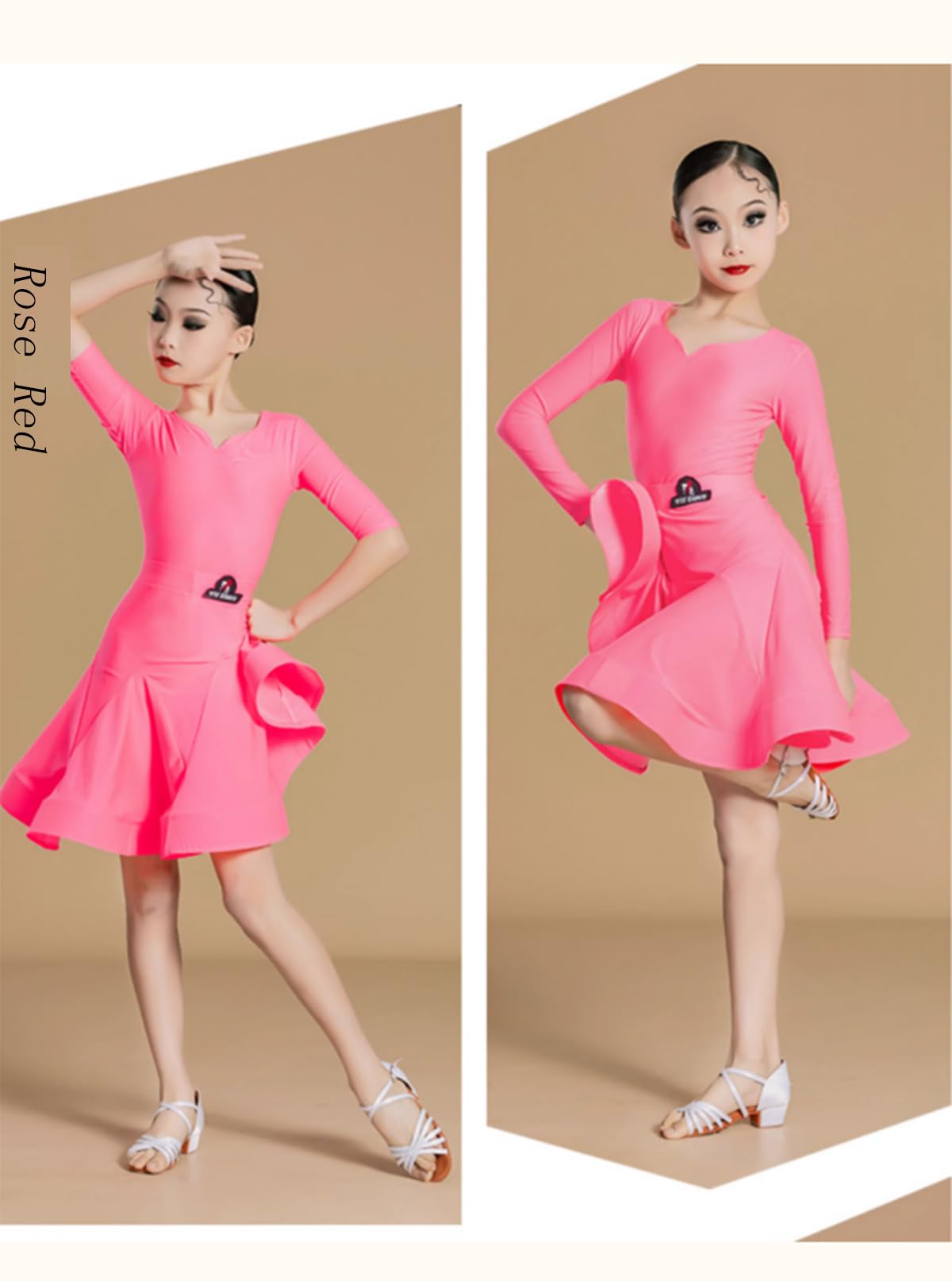 Vestido de Baile Latino para niñas, Ropa de Baile de Samba, Tango, Salsa, Ropa de Baile, Atuendo de competición de Baile de salón