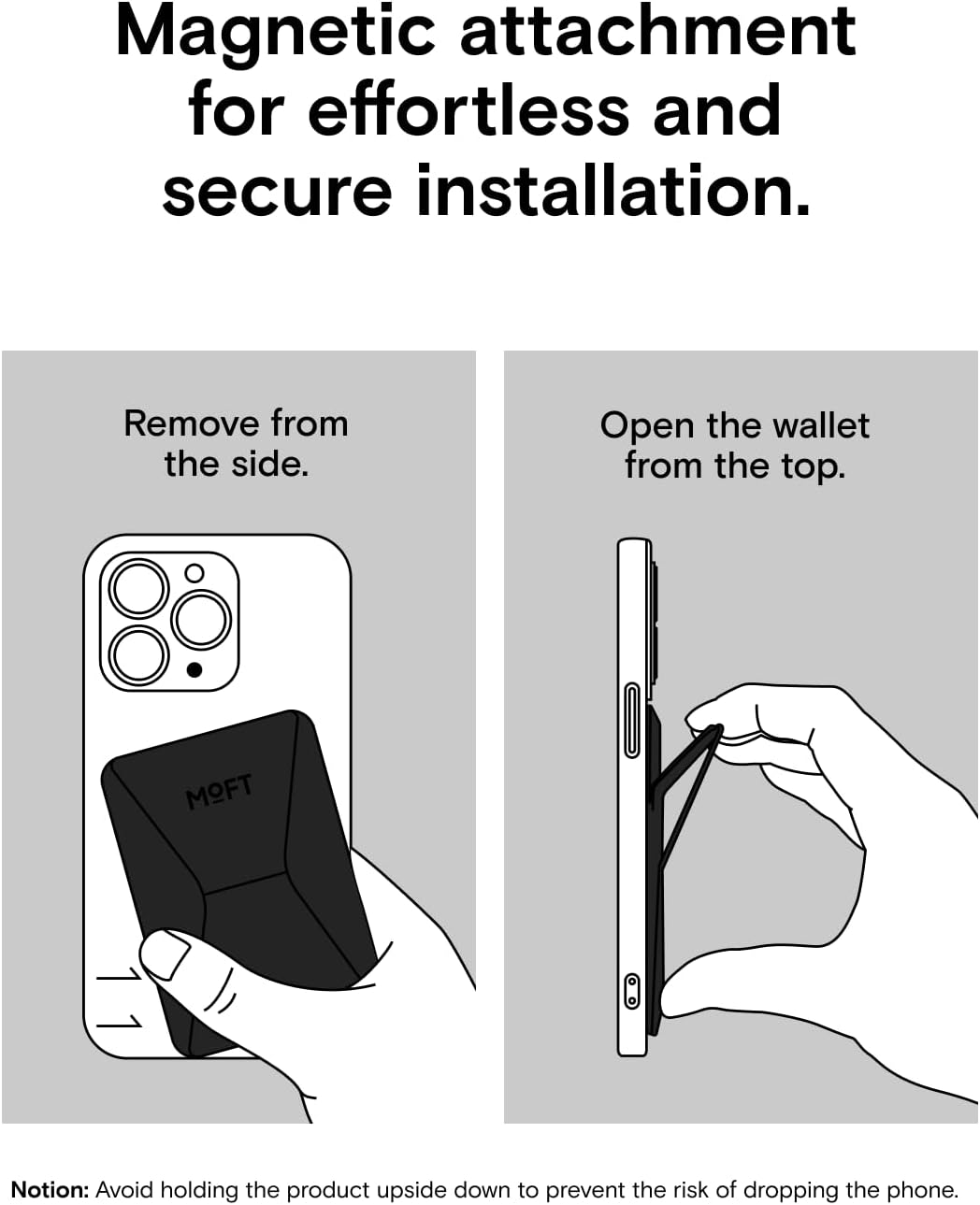 MOFT Magnetic Wallet Stand Compatible with iPhone 17/16/15/14/13/12 Series, Angle Adjustment & Magsafe Compatible MOVAS Phone Stand,Jet Black - Image 8