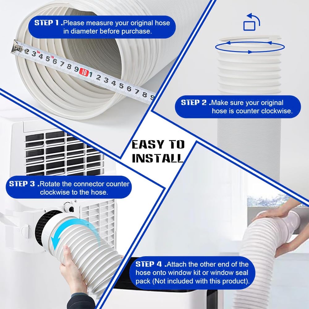 Abluftschlauch Klimagerät Verlängerung 2m, Schlauch für Klimagerät, Klimaanlage Abluftschlauch mit Adapter 130mm/150mm, Klimaanlage Verlängerungsschlauch, Klimaschlauch für Klimaanlage