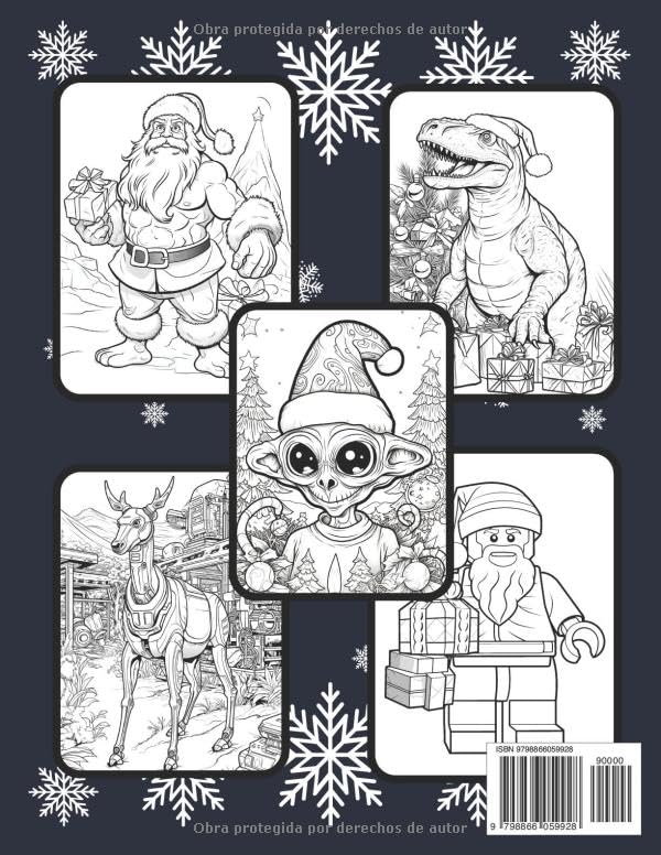 Navidad de Locura: Multiverso de Santas Libro para Colorear: Increíble libro para colorear para chicos y adultos | Edades de 12+ . Versiones ... Noél | Regalo de Navidad (Spanish Edition) image 3