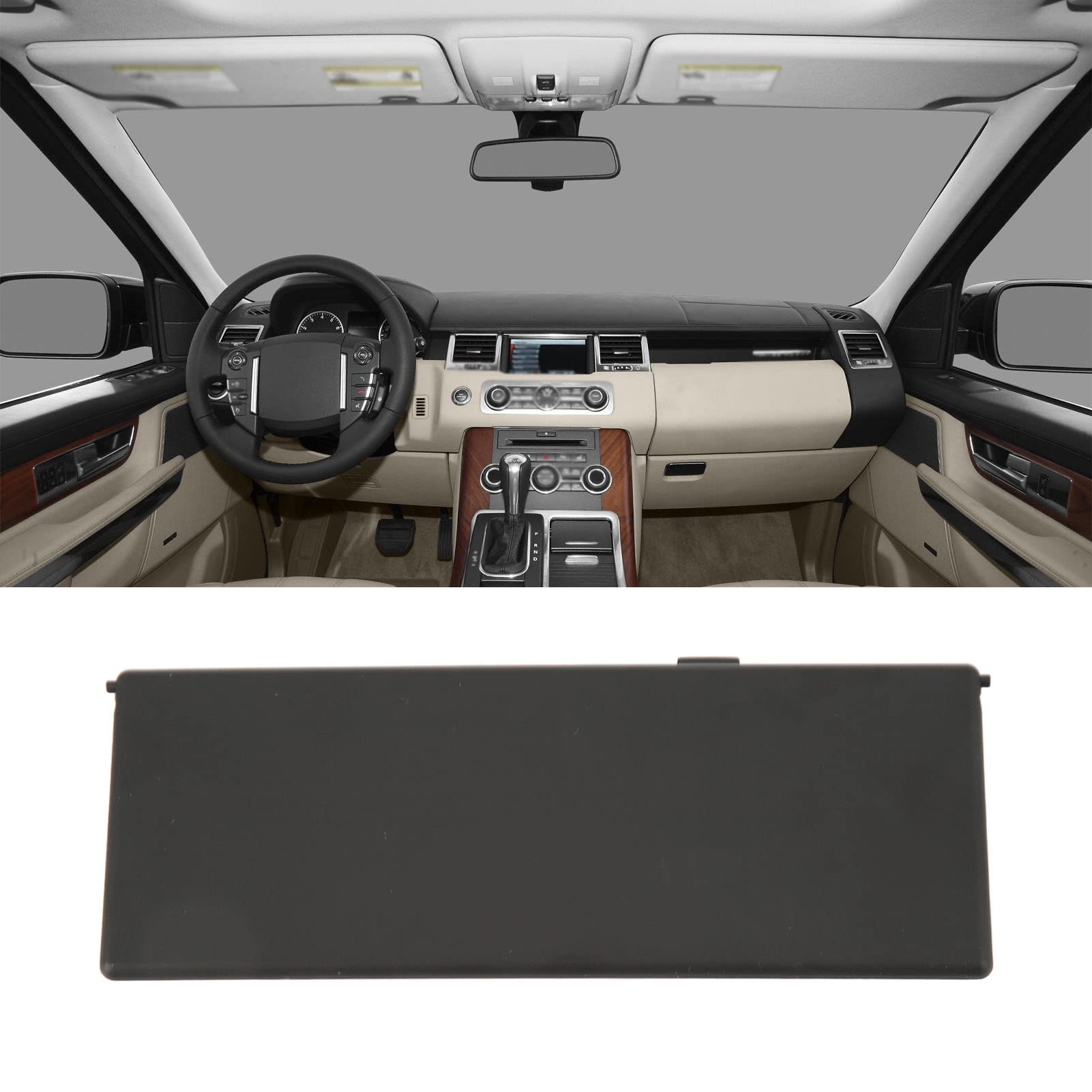 Guscio Copri Specchietto Parasole Per Auto SPORT 2010-2013 | Beige | In Plastica ABS Resistente Al Calore | Sostituzione Semplice Senza Fori