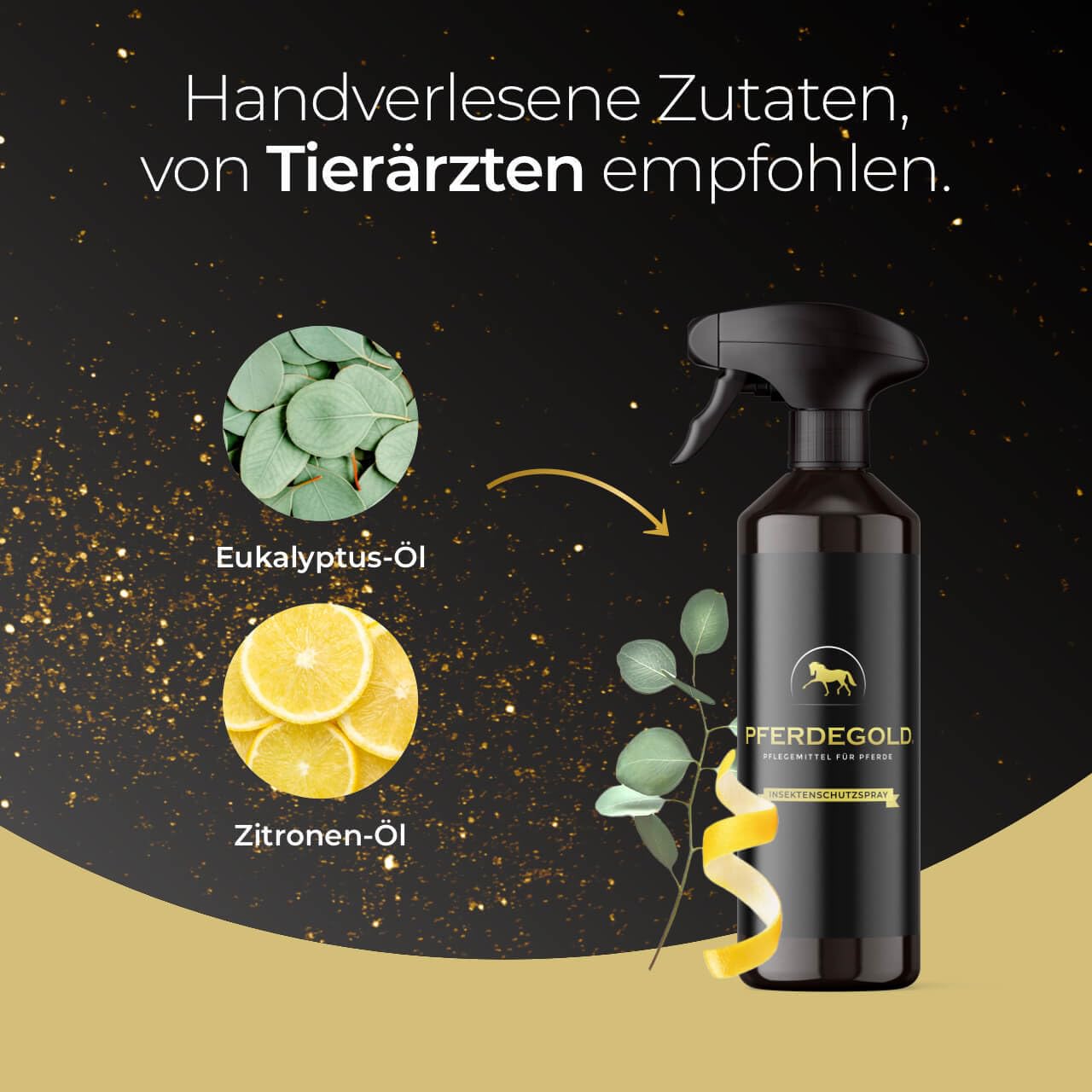 Insektenspray 500ml - Gegen Bremsen, Mücken & Fliegen - Fliegenspray Pferde - Natürlich & Dopingfrei - Made in Germany