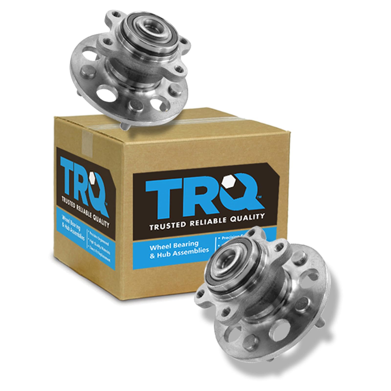 TRQ Rear Driver and Passenger Side 2 Piece Wheel Bearing and Hub Assembly