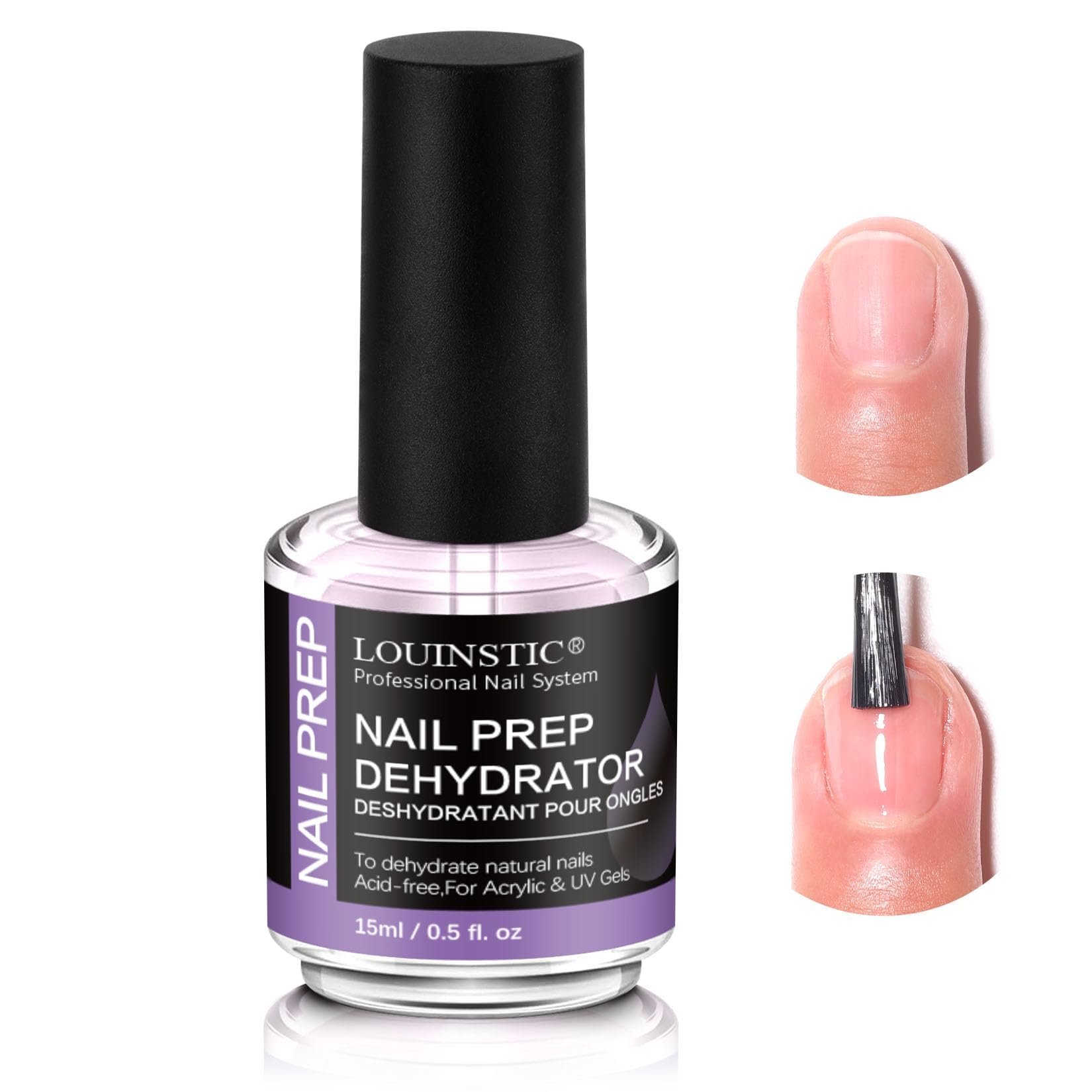 LOUINSTIC Acid-Free Nail Dehydrator: Fast Dry Nail Prep for Gel & Acrylic