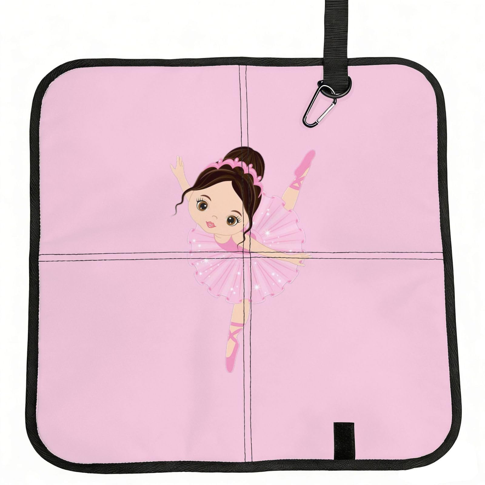 PPHGUT Little Ballerina Dancing Girl Print Foldable Seat Cushion Waterproof Portable Chair Pad Travel Outdoor Picnic Camping
