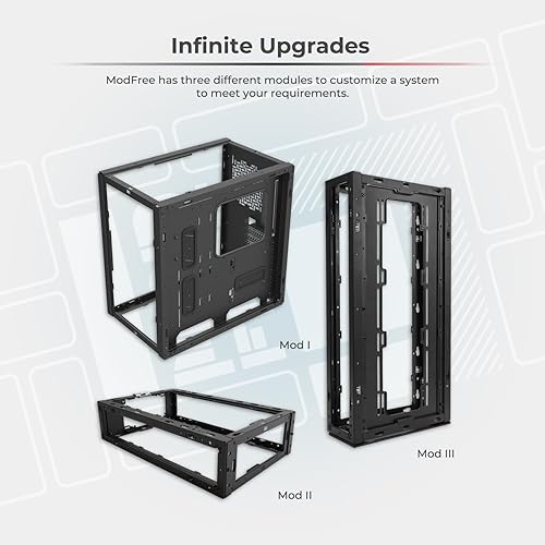Miniatura 5 de InWin ModFree Deluxe, E-ATX, carcasa de torre completa, alto flujo de aire, soporte de ventilador de 4.724 in o 140 y hasta 16.535 in AIO, diseño