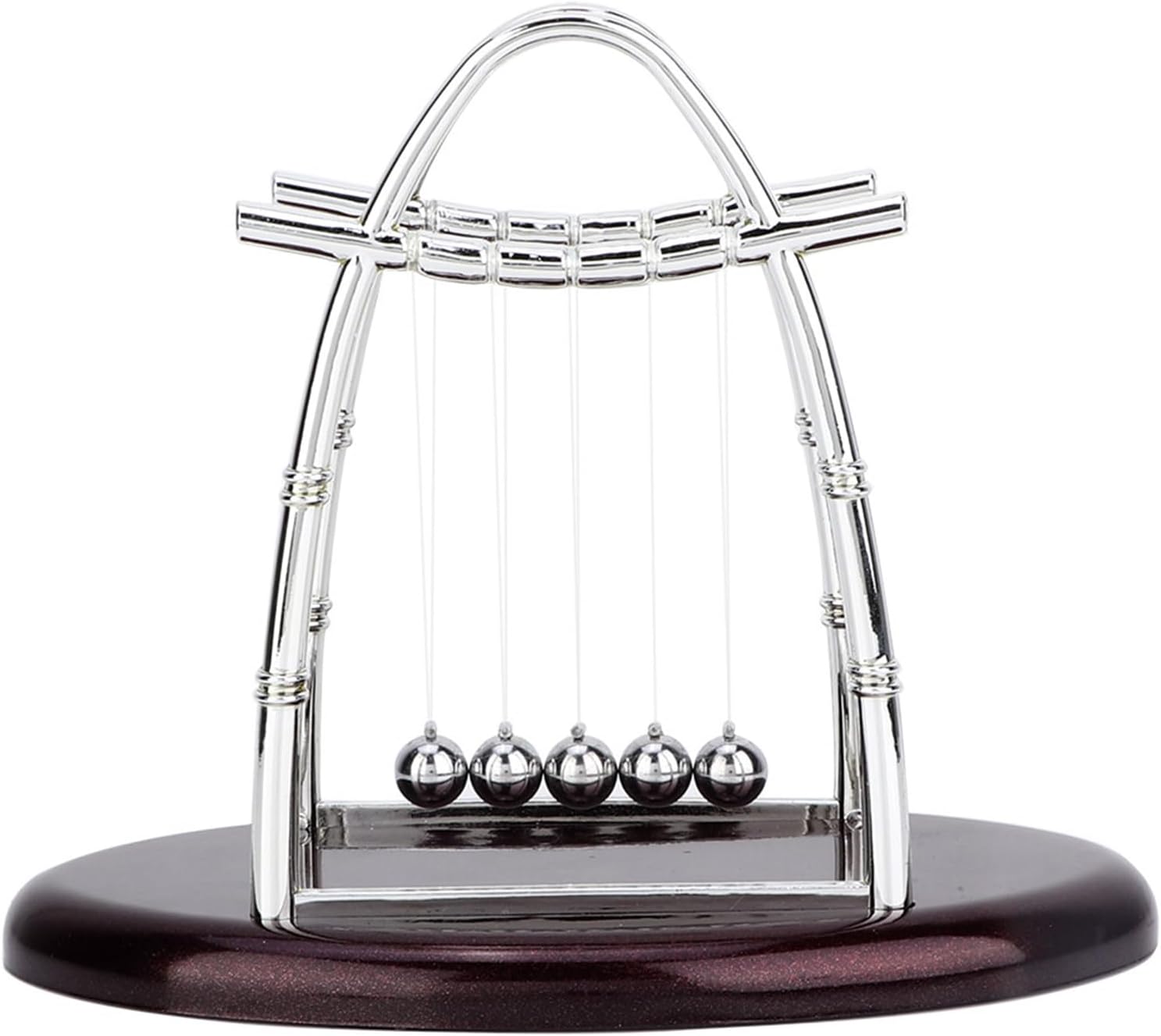 Newton's Cradle Balance Steel Balls,Science Puzzle Educational Tools, Stress Relief Ornament Home Office Desktop Decor (M) The Product is Intended for use by People Aged 14 and