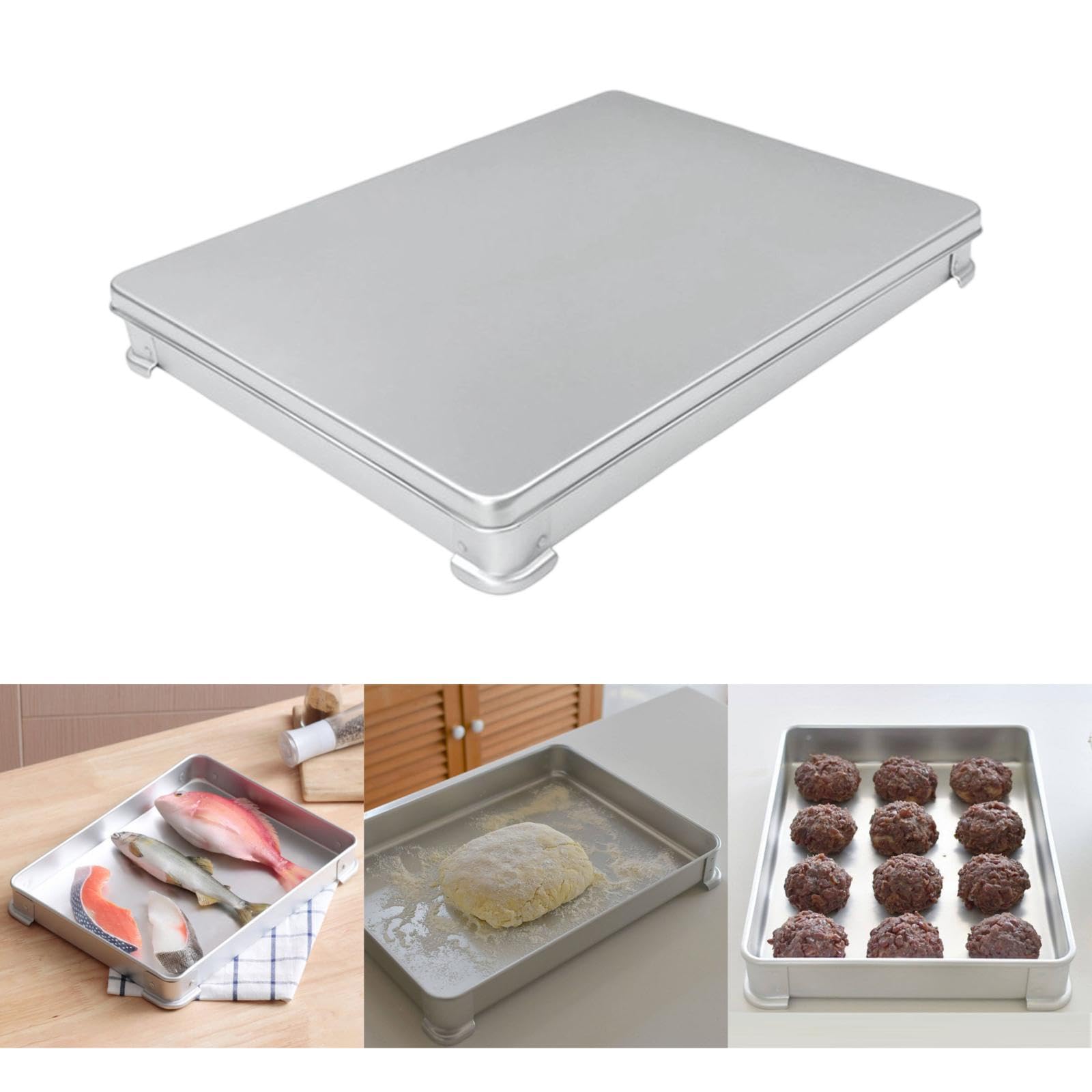 Contenitore per Alimenti da Frigorifero, congelatore, Professionale, di, Robusto, Compatto, salvaspazio, Durevole e Versatile in, 48 Cm X 37 Cm X 5 Cm